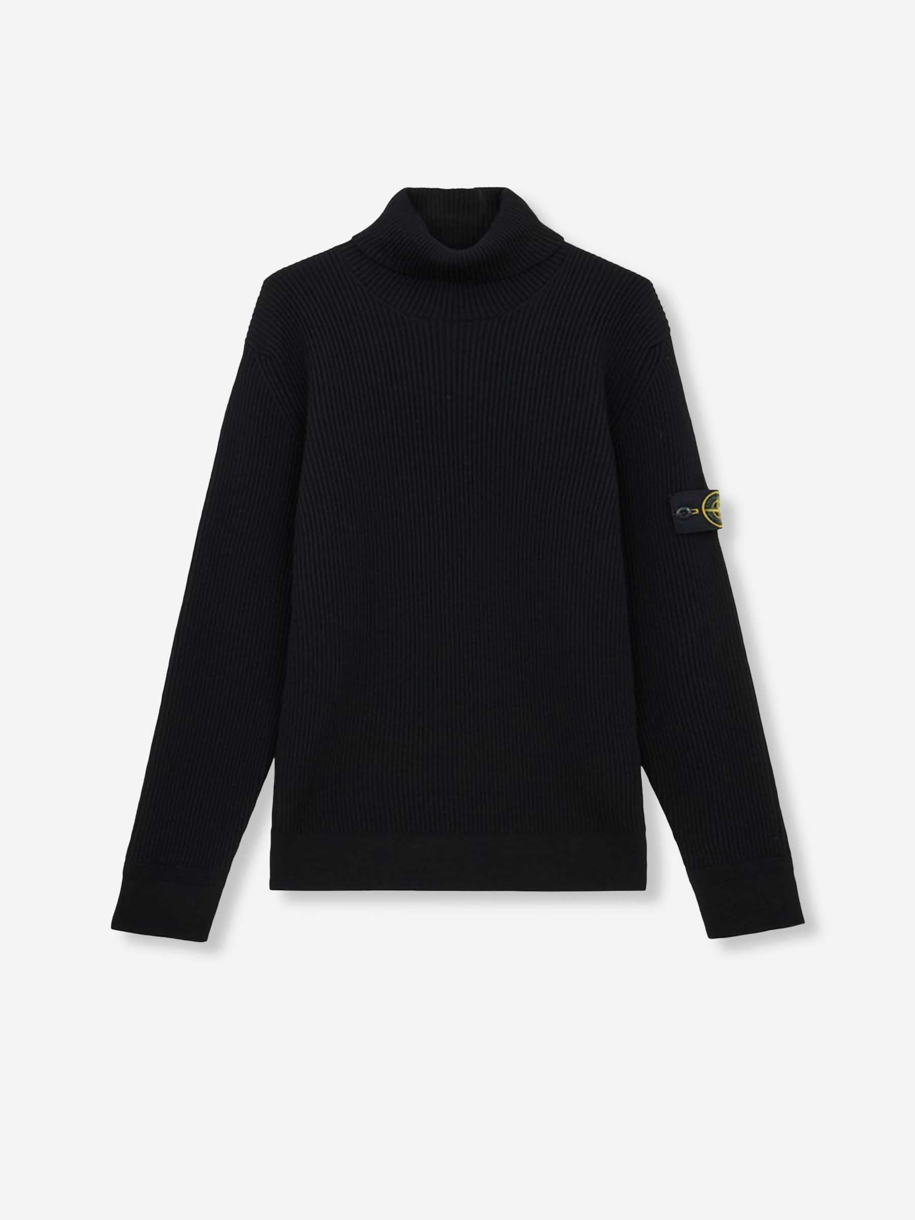 Stone Island Hombre Barcelona Jersey Cuello Alto color Negro sku 542-002497 01 - Foto 1