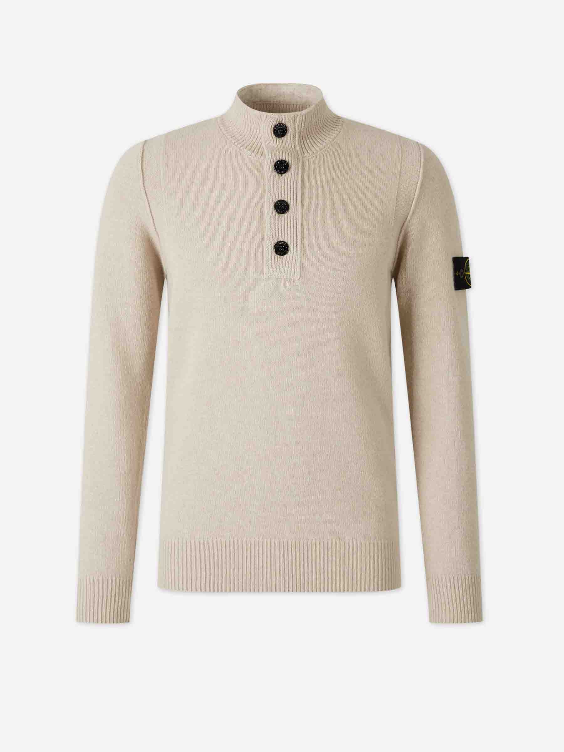 Stone Island Hombre Barcelona Jersey Cuello Alto color Beige sku 542-002498 03 - Foto 1