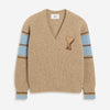 Ami Paris Hombre Barcelona Jersey College Lana color Camel sku 542-002504 01 - Foto 1
