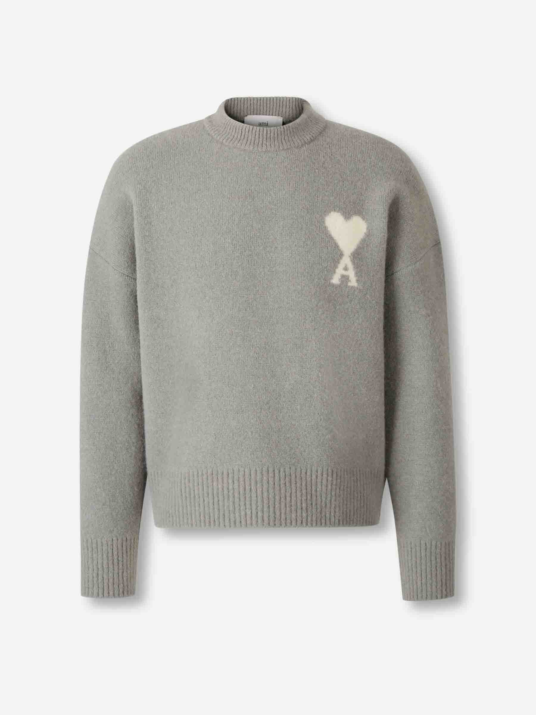 Ami Paris Hombre Barcelona Jersey Cuello Redondo color Gris sku 542-002505 02 - Foto 1