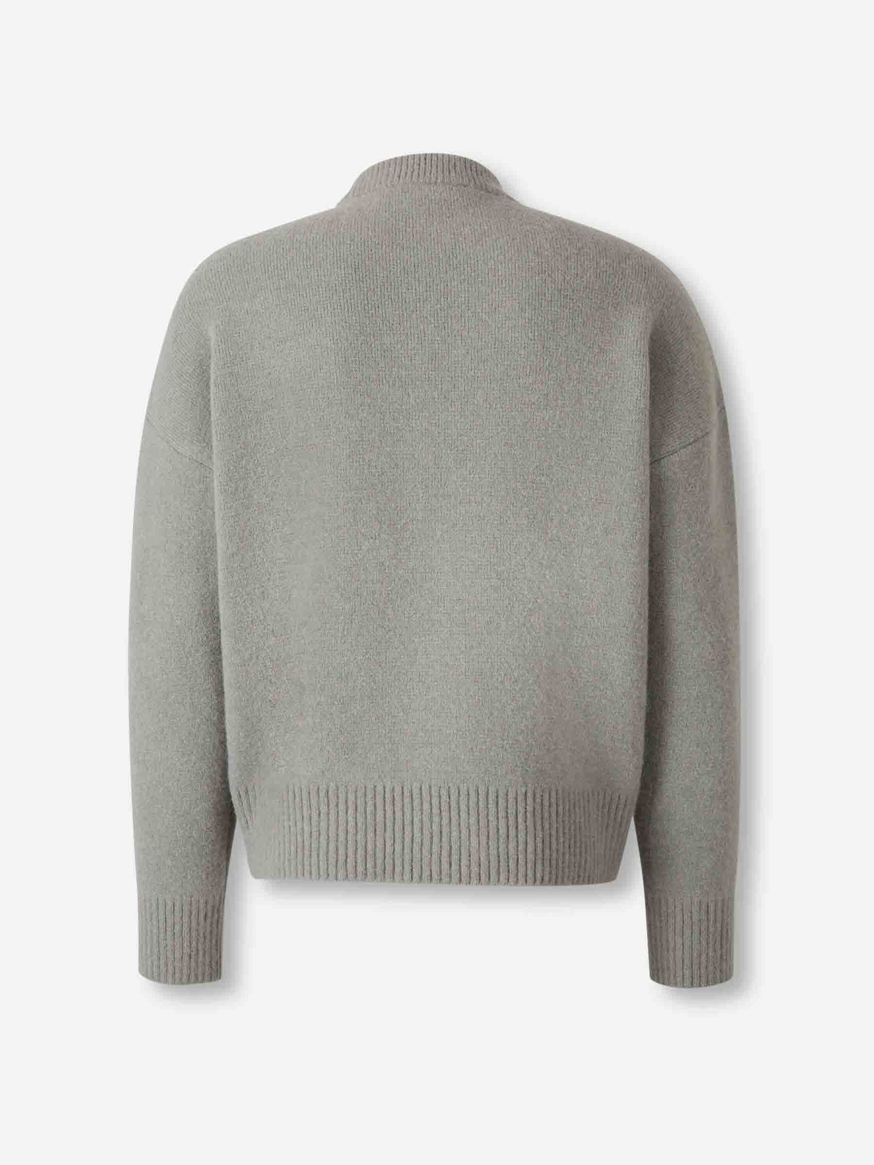 Ami Paris Hombre Barcelona Jersey Cuello Redondo color Gris sku 542-002505 02 - Foto 2