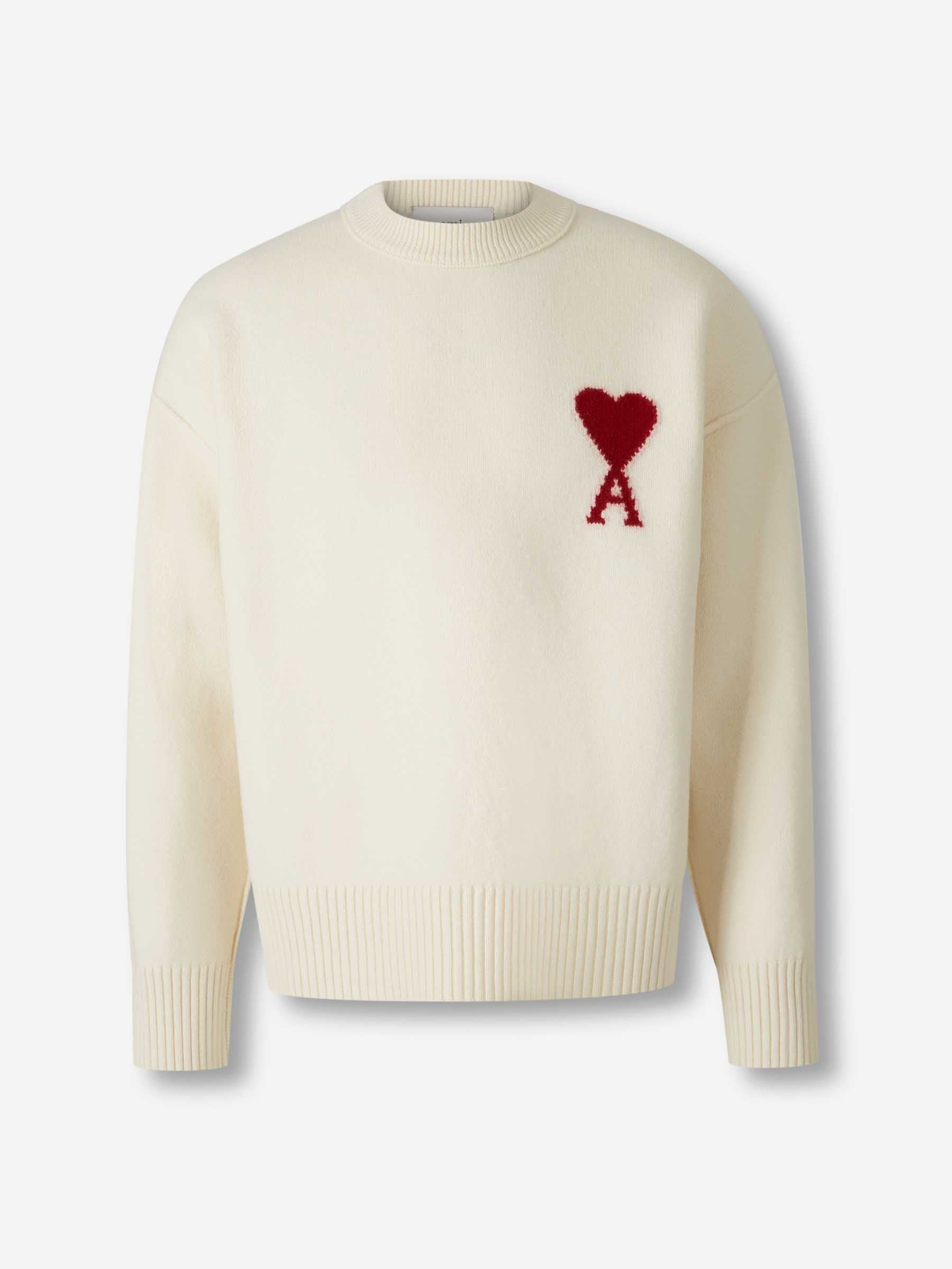 Ami Paris Hombre Barcelona Jersey Cuello Redondo color Blanco sku 542-002506 01 - Foto 1