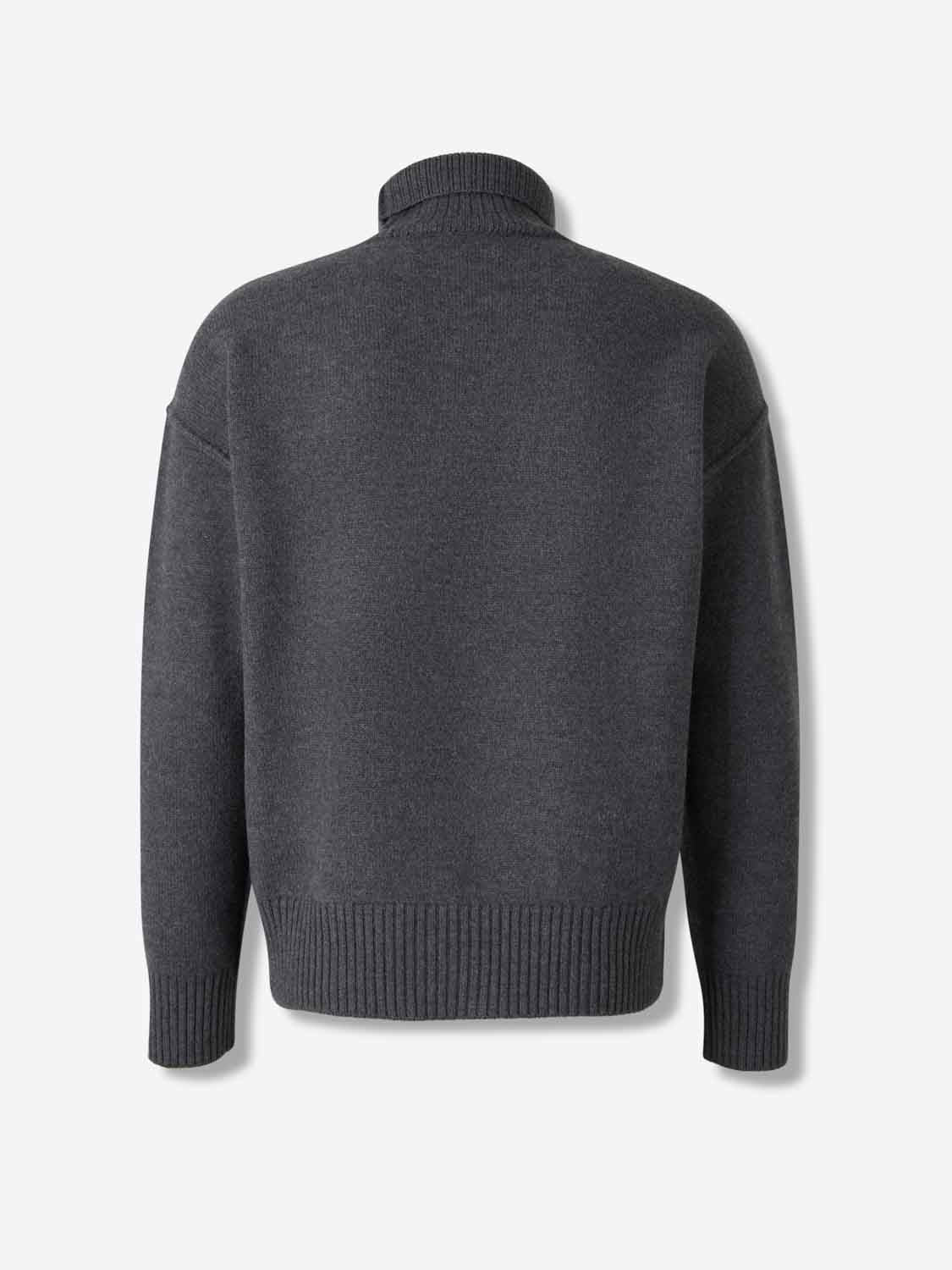 Ami Paris Hombre Barcelona Jersey Cuello Alto color Gris sku 542-002507 01 - Foto 2