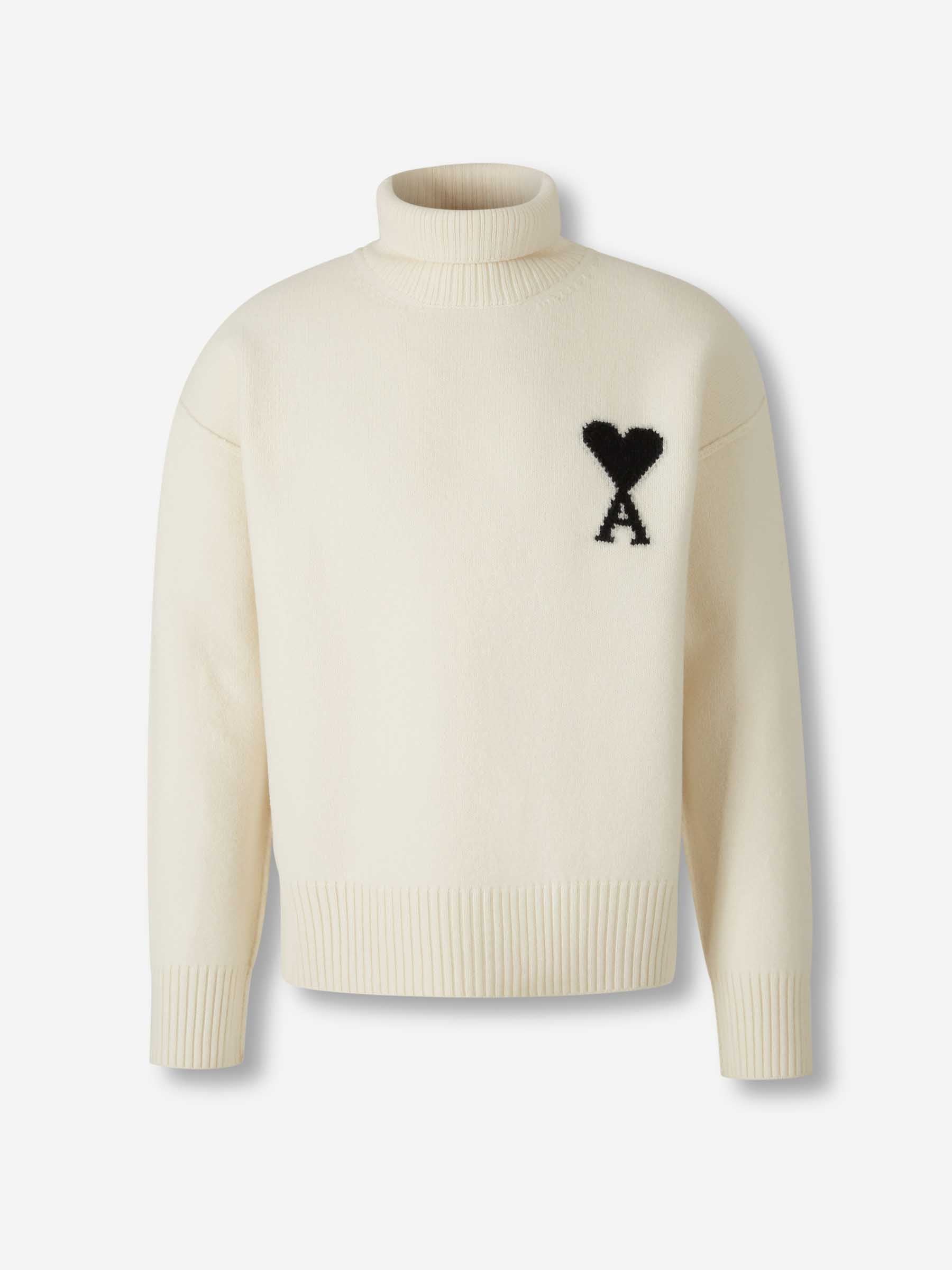 Ami Paris Hombre Barcelona Jersey Cuello Alto color Blanco sku 542-002507 02 - Foto 1