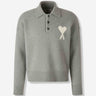 Ami Paris Hombre Barcelona Jersey Cuello Polo color Gris sku 542-002509 02 - Foto 1