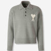Ami Paris Hombre Barcelona Jersey Cuello Polo color Gris sku 542-002509 02 - Foto 1