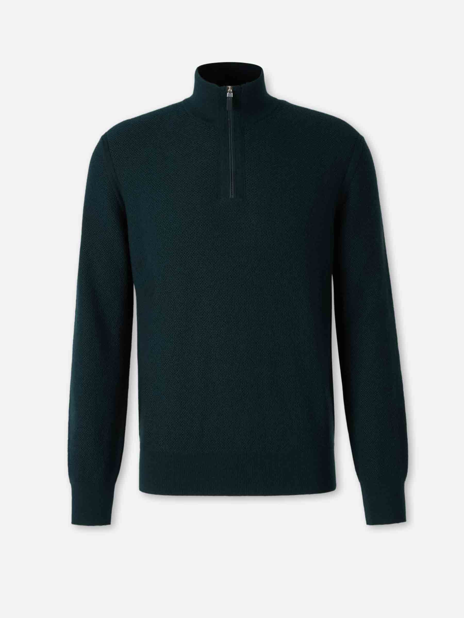 Zegna Hombre Barcelona Jersey Punto Cremallera color Verde Jungla sku 542-002515 01 - Foto 1