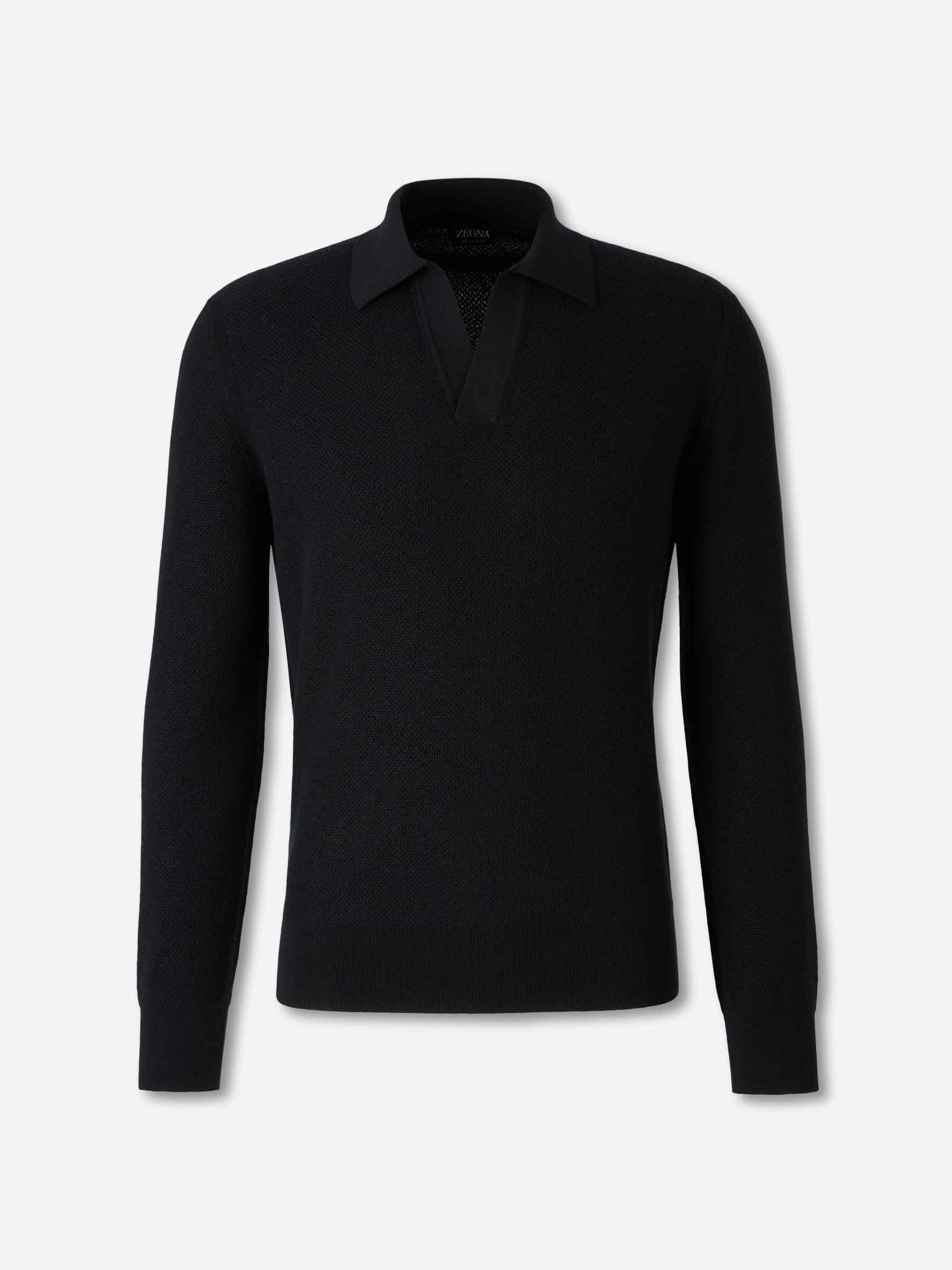 Zegna Hombre Barcelona Jersey Cuello Polo color Negro sku 542-002516 00 - Foto 1