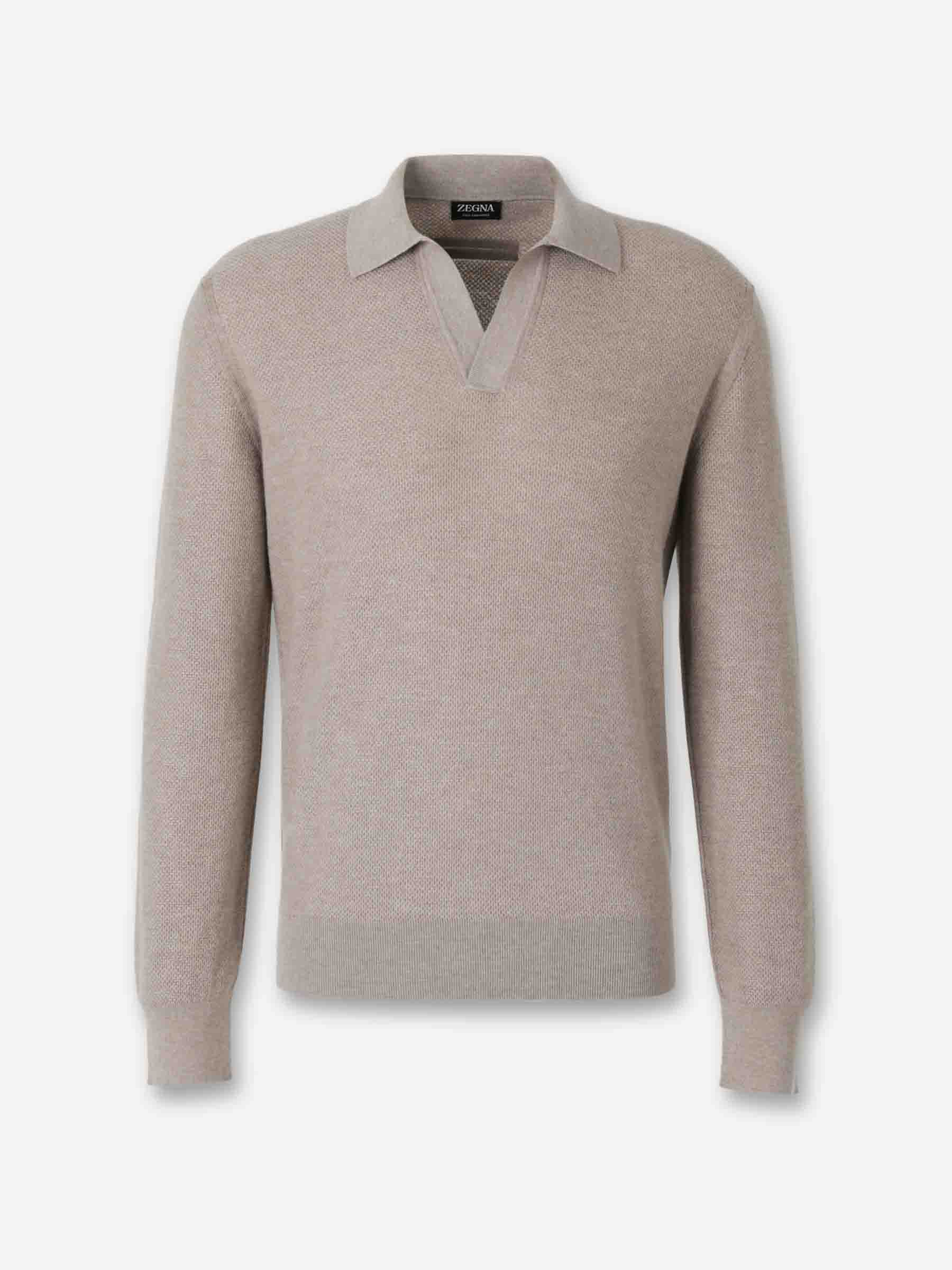 Zegna Hombre Barcelona Jersey Cuello Polo color Camel sku 542-002516 01 - Foto 1