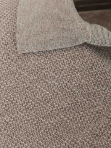Zegna Hombre Barcelona Jersey Cuello Polo color Camel sku 542-002516 01 - Foto 3