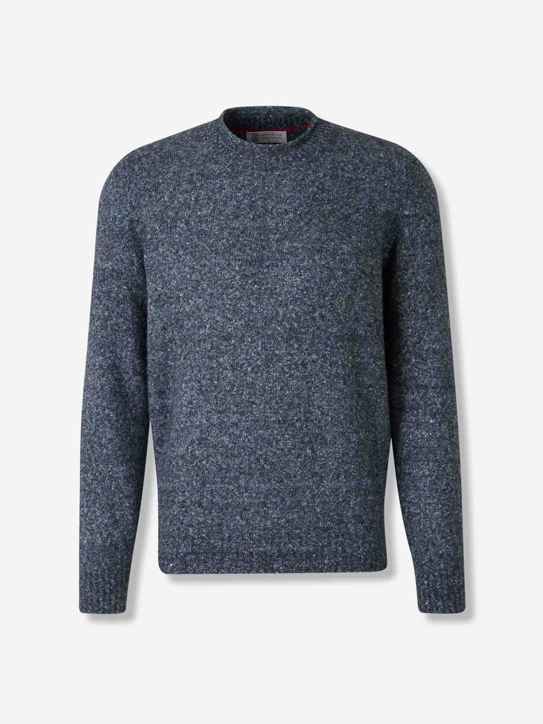 Brunello Cucinelli Hombre Barcelona Jersey Cuello Redondo color Azul Denim sku 542-002527 01 - Foto 1