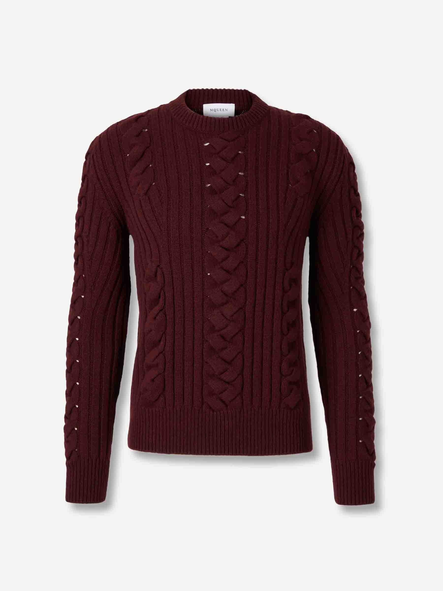 Alexander McQueen Hombre Barcelona Jersey Cuello Redondo color Burdeos sku 542-002539 01 - Foto 1