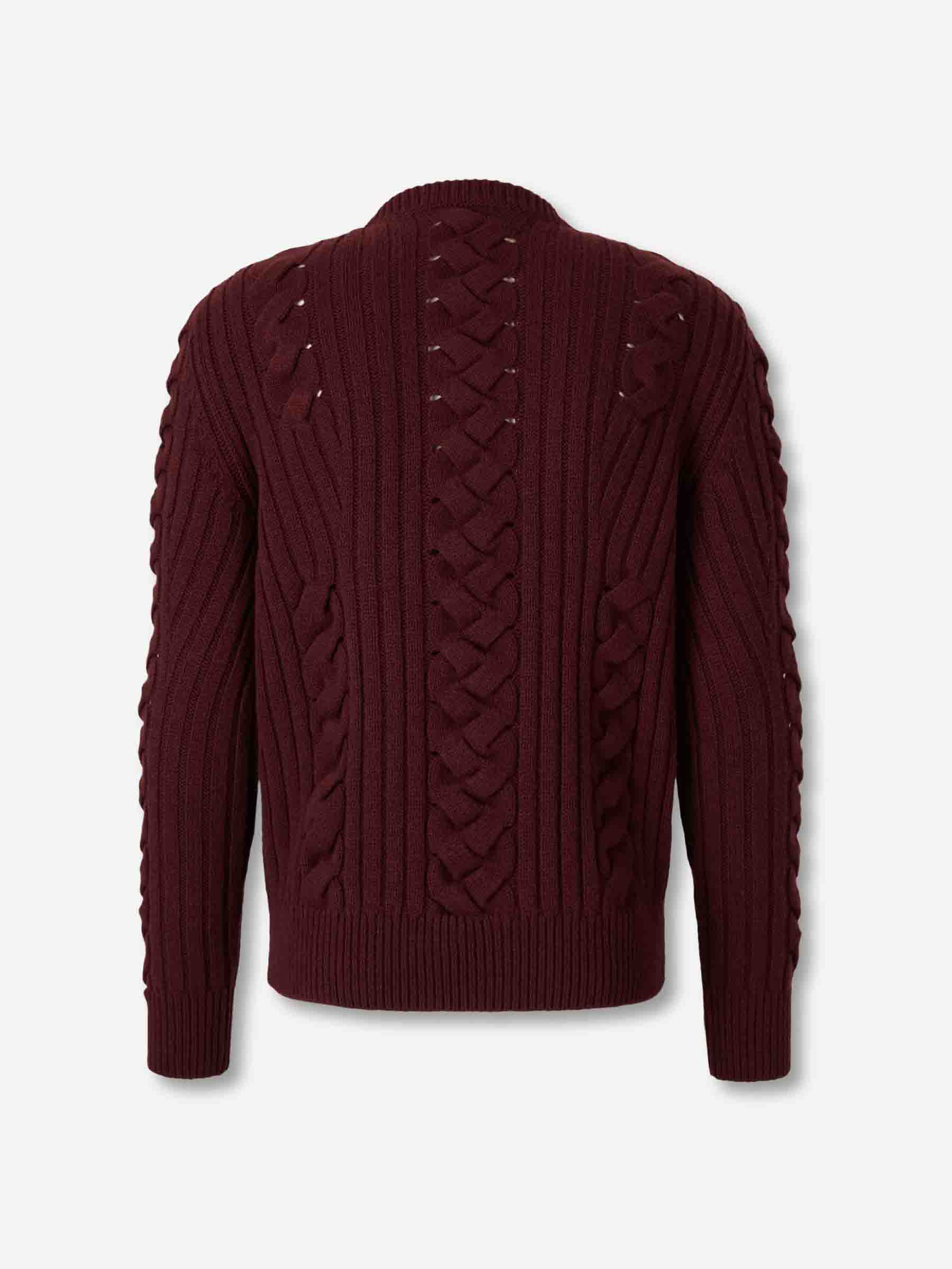 Alexander McQueen Hombre Barcelona Jersey Cuello Redondo color Burdeos sku 542-002539 01 - Foto 2