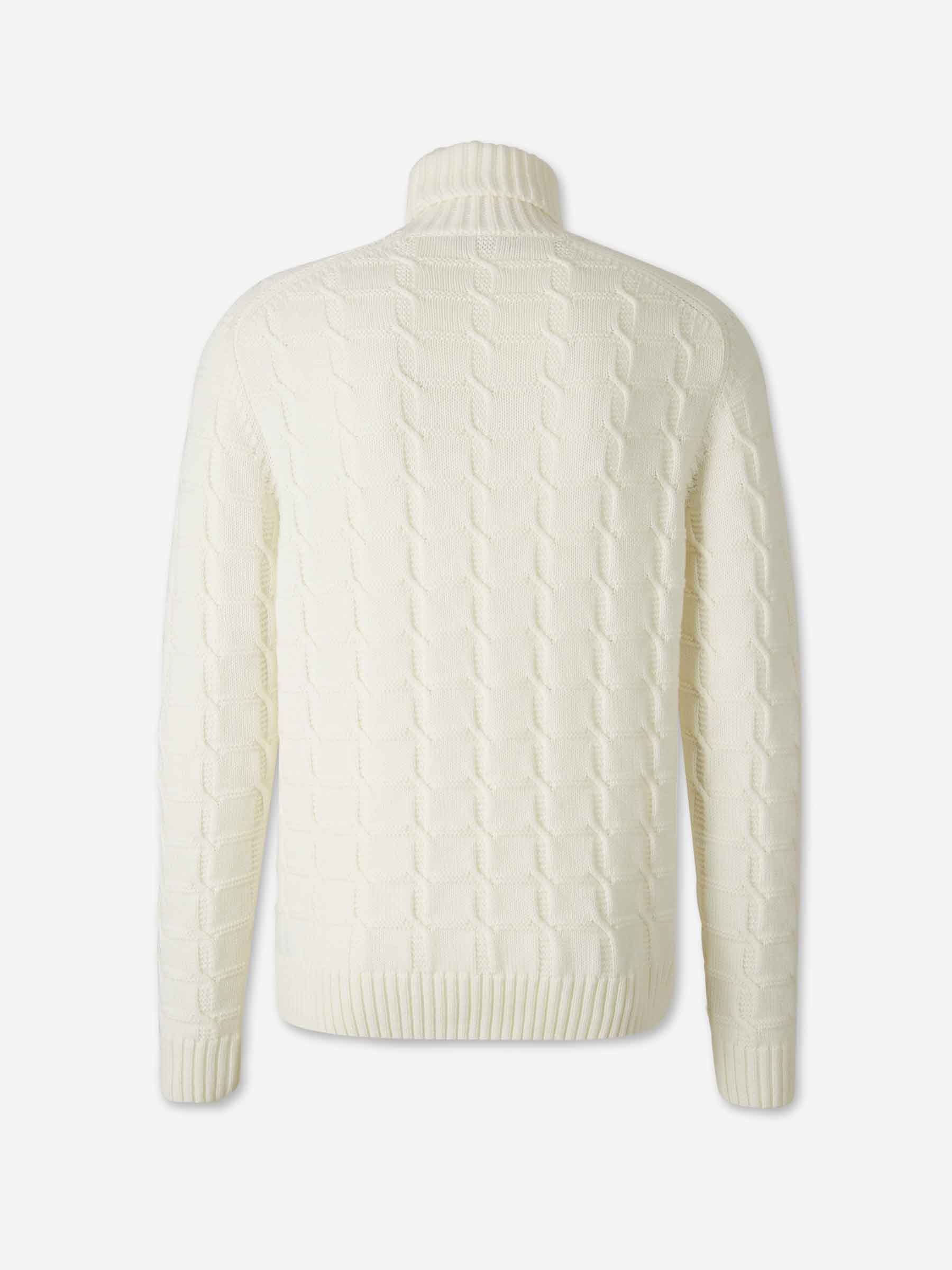 Zanone Hombre Barcelona Jersey Cuello Alto color Blanco sku 542-002547 01 - Foto 2