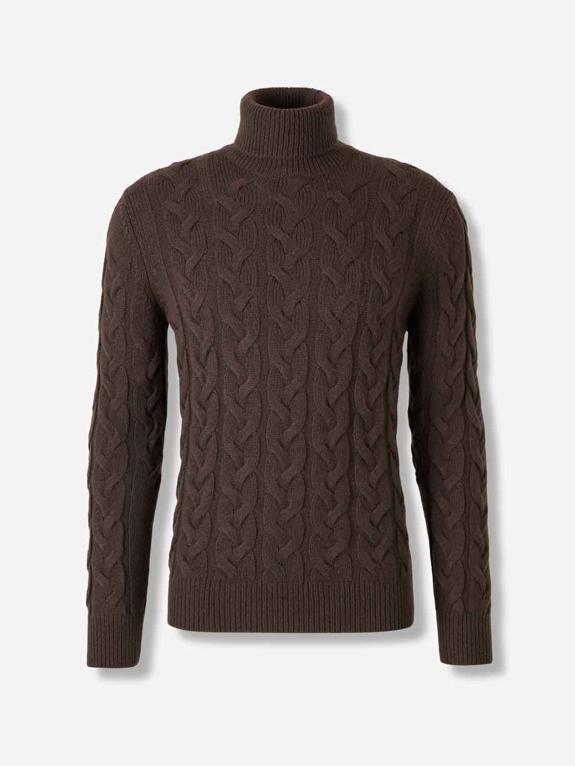 Gran Sasso Hombre Barcelona Jersey Cuello Alto color Marrón Oscuro sku 542-002557 02 - Foto 1