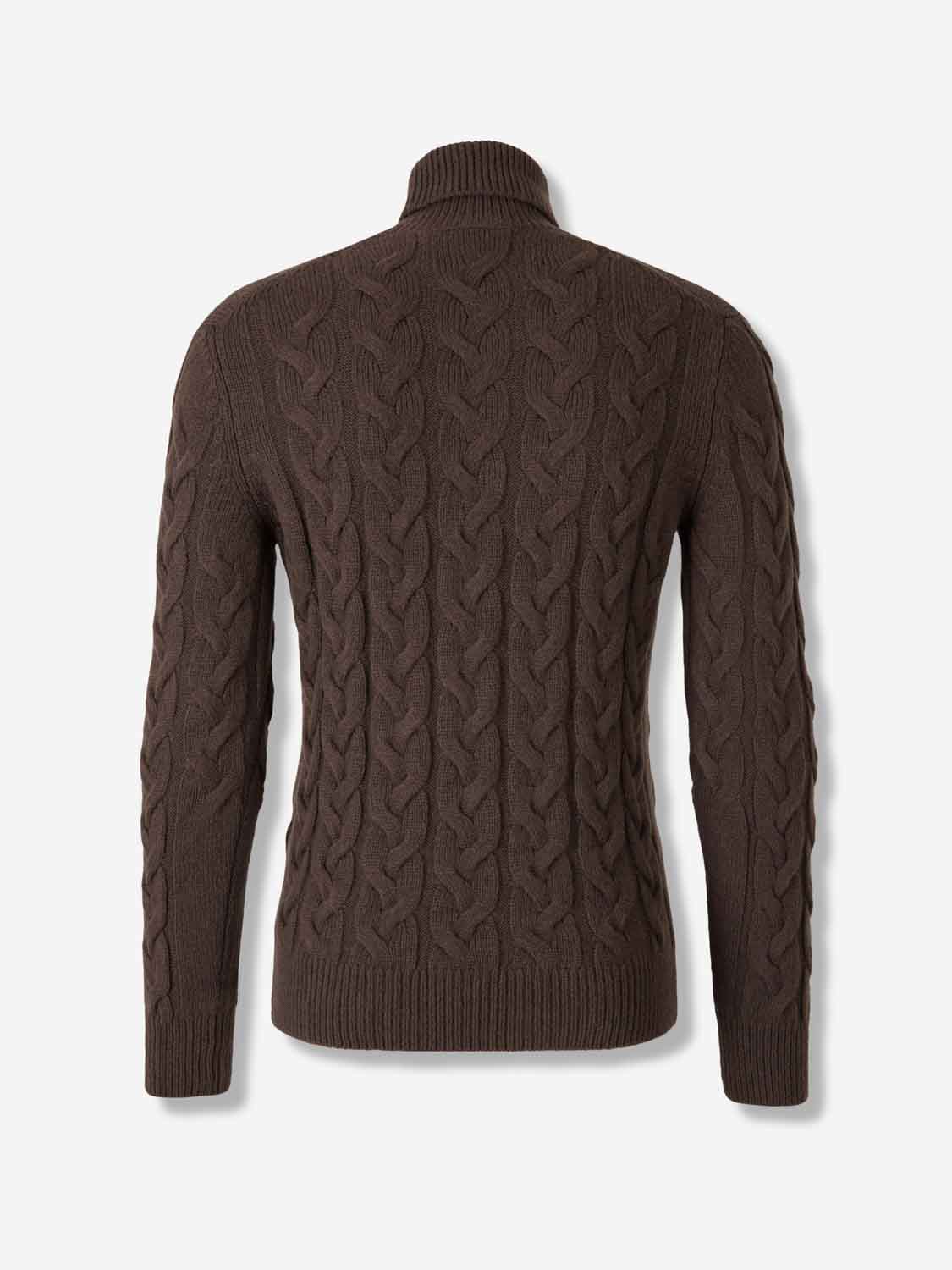 Gran Sasso Hombre Barcelona Jersey Cuello Alto color Marrón Oscuro sku 542-002557 02 - Foto 2