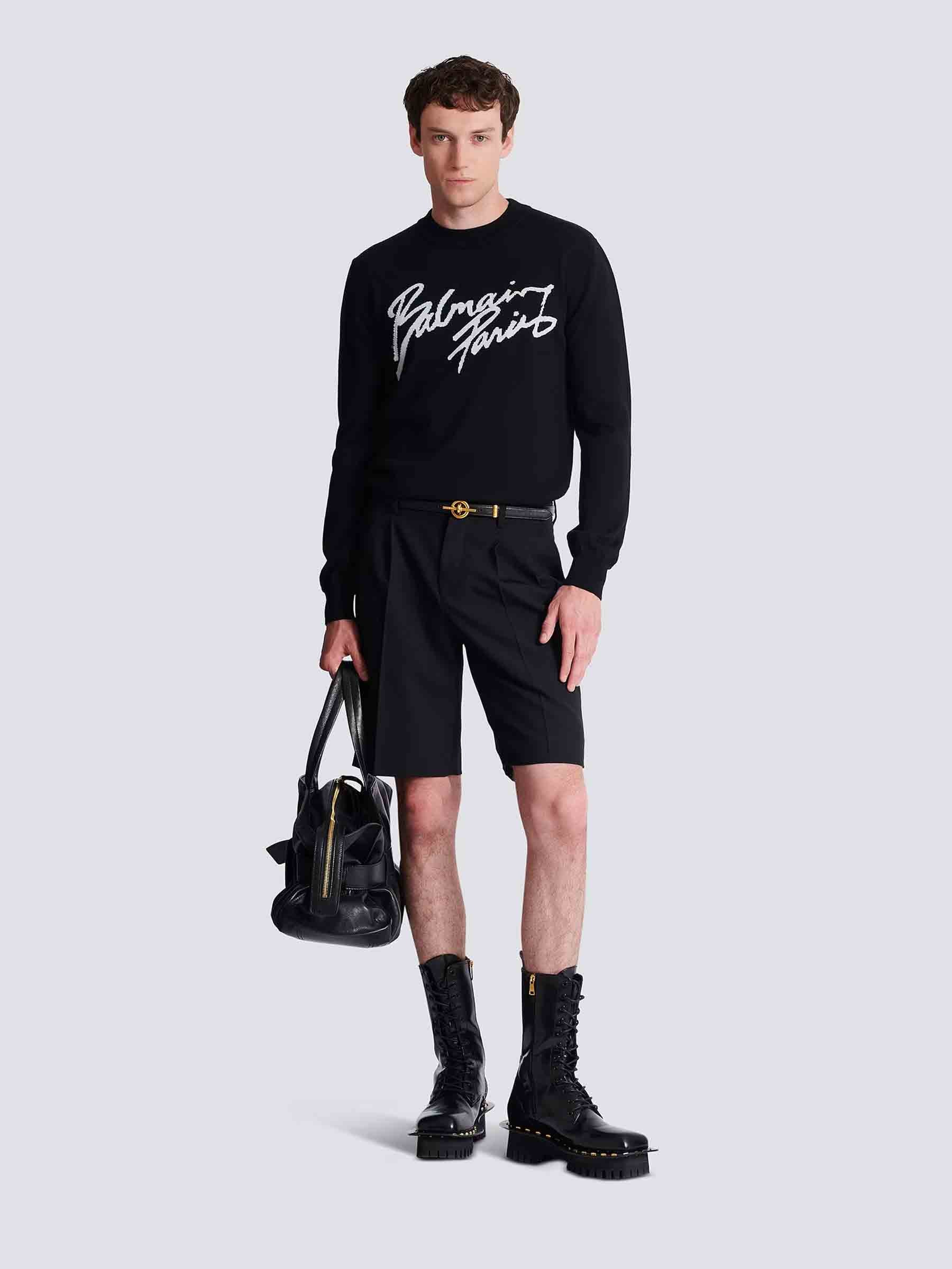 Balmain Hombre Barcelona Jersey Cuello Redondo color Negro sku 542-002562 01 - Foto 2