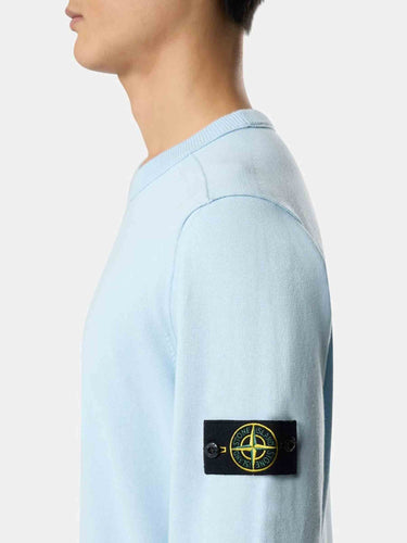 Stone Island Hombre Barcelona Jersey Cuello Redondo color Azul Celeste sku 542-002572 02 - Foto 3