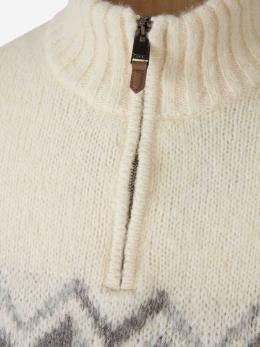 Canali Hombre Barcelona Jersey Cuello Alto color Crema sku 542-002576 01 - Foto 3