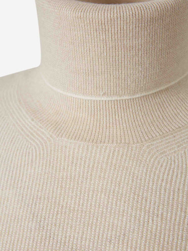 Brioni Hombre Barcelona Jersey Cuello Alto color Beige sku 542-002580 02 - Foto 3