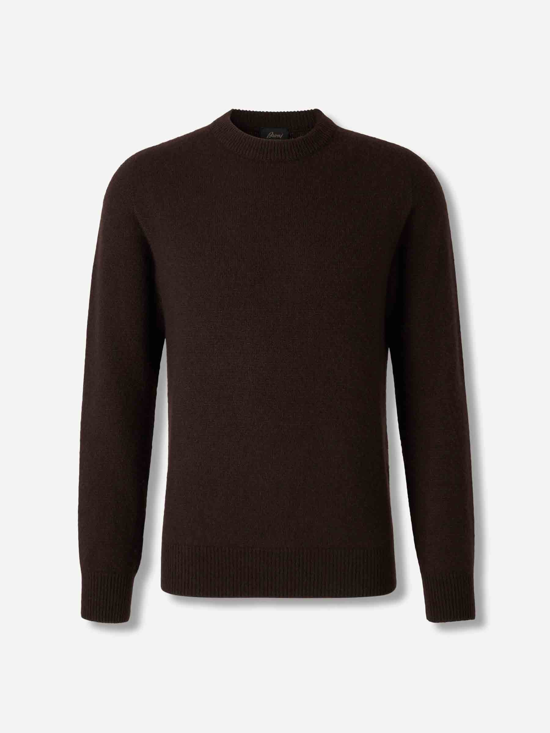 Brioni Hombre Barcelona Jersey Cuello Redondo color Marrón Oscuro sku 542-002582 01 - Foto 1