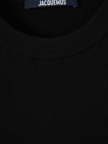 Jacquemus Hombre Barcelona Jersey Fino Cuello Redondo color Negro sku 542-002583 01 - Foto 3