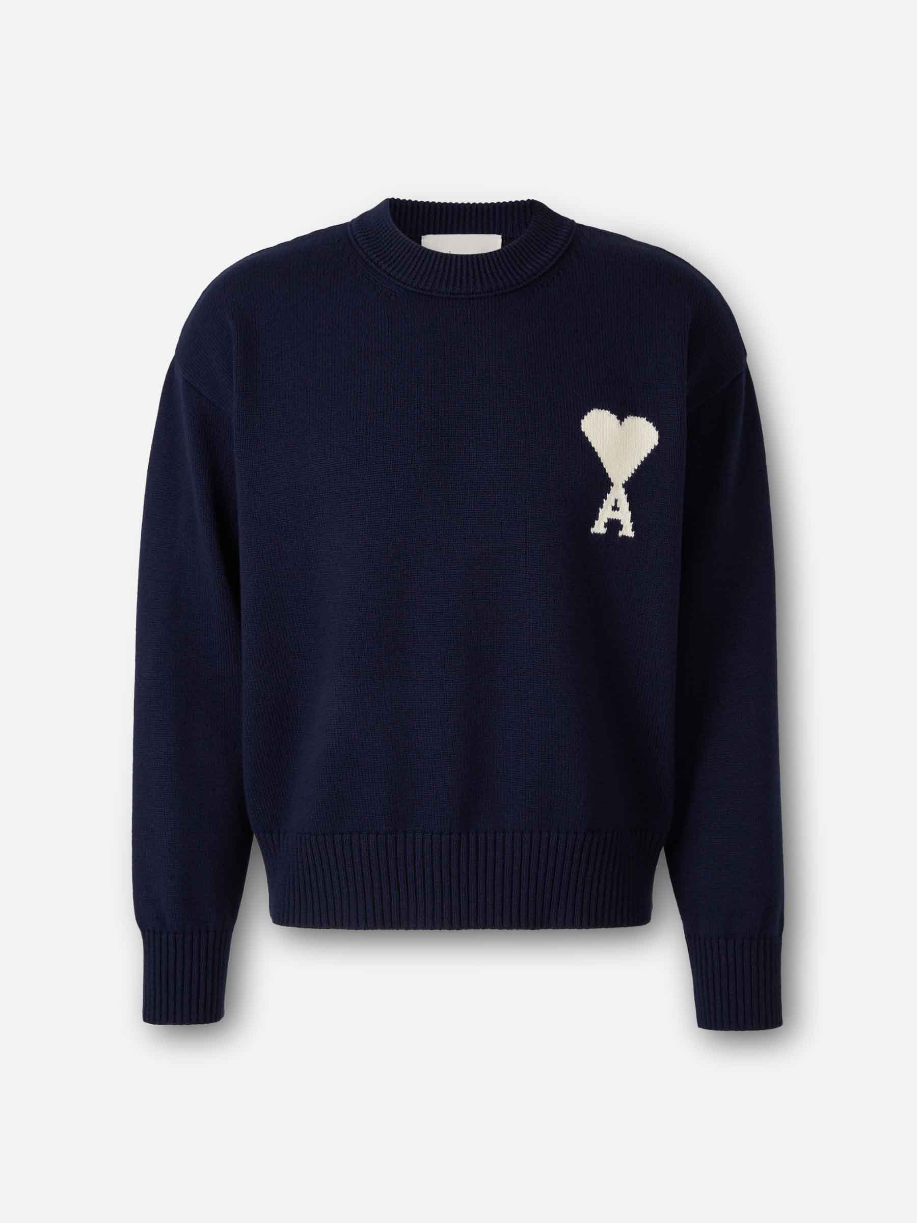 Ami Paris Hombre Barcelona Jersey Cuello Redondo color Azul Marino sku 542-002586 02 - Foto 1