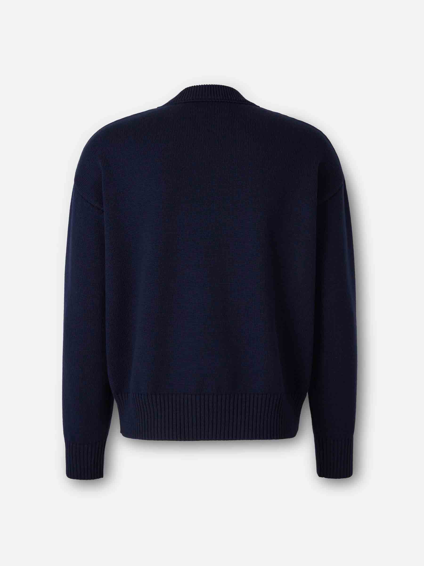 Ami Paris Hombre Barcelona Jersey Cuello Redondo color Azul Marino sku 542-002586 02 - Foto 2