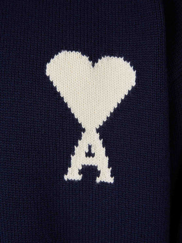 Ami Paris Hombre Barcelona Jersey Cuello Redondo color Azul Marino sku 542-002586 02 - Foto 4