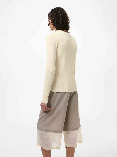 Our Legacy Hombre Barcelona Jersey Canalé Seda color Amarillo Claro sku 542-002589 01 - Foto 4