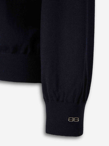 Balenciaga Hombre Barcelona Jersey Cuello Redondo color Azul Noche sku 542-002590 01 - Foto 4