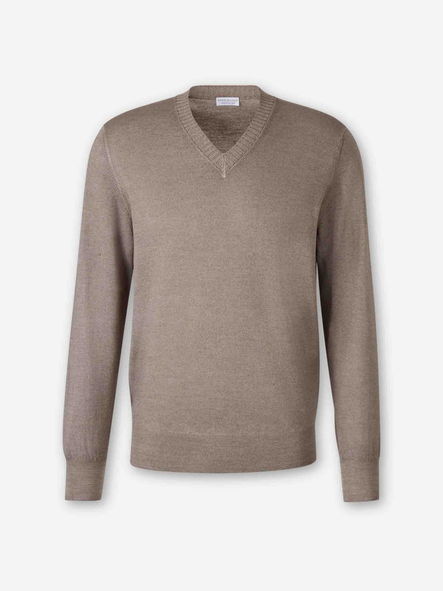 Santa Eulalia Hombre Barcelona Jersey Cuello V color Taupe sku 542-002591 03 - Foto 2
