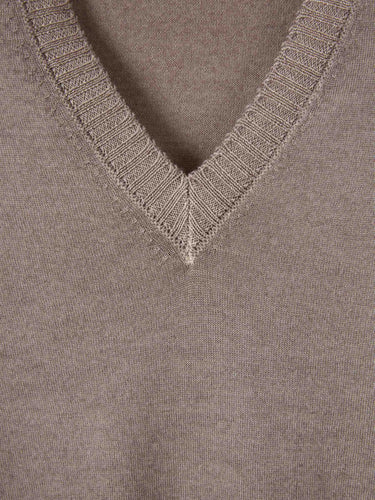 Santa Eulalia Hombre Barcelona Jersey Cuello V color Taupe sku 542-002591 03 - Foto 4