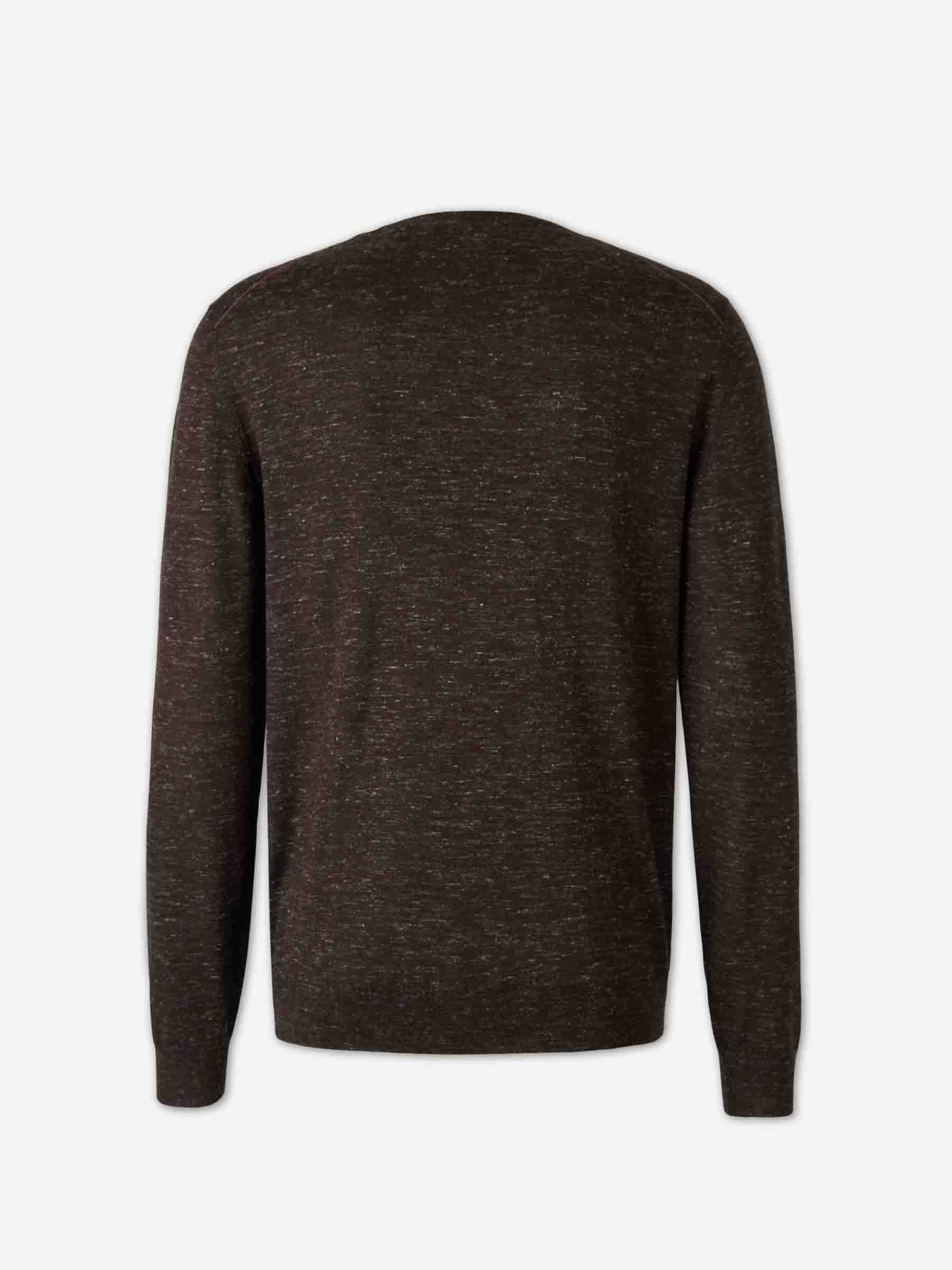 Zegna Hombre Barcelona Jersey de punto de lana merino de corte clásico color Marrón Oscuro sku 542-002604 01 - Foto 2