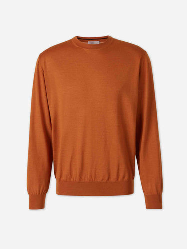 Herno Hombre Barcelona Jersey Fino Cuello Redondo color Naranja Oscuro sku 542-002605 01 - Foto 1