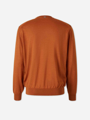 Herno Hombre Barcelona Jersey Fino Cuello Redondo color Naranja Oscuro sku 542-002605 01 - Foto 2