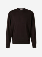 Herno Hombre Barcelona Jersey Fino Cuello Redondo color Marrón Oscuro sku 542-002605 02 - Foto 1