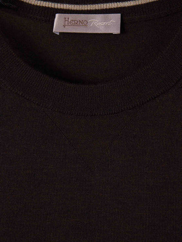 Herno Hombre Barcelona Jersey Fino Cuello Redondo color Marrón Oscuro sku 542-002605 02 - Foto 3