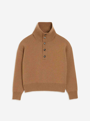 Ami Paris Hombre Barcelona Jersey Cuello Alto color Camel sku 542-002608 01 - Foto 1