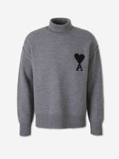 Ami Paris Hombre Barcelona Jersey Cuello Alto color Gris sku 542-002610 01 - Foto 1