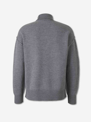 Ami Paris Hombre Barcelona Jersey Cuello Alto color Gris sku 542-002610 01 - Foto 2