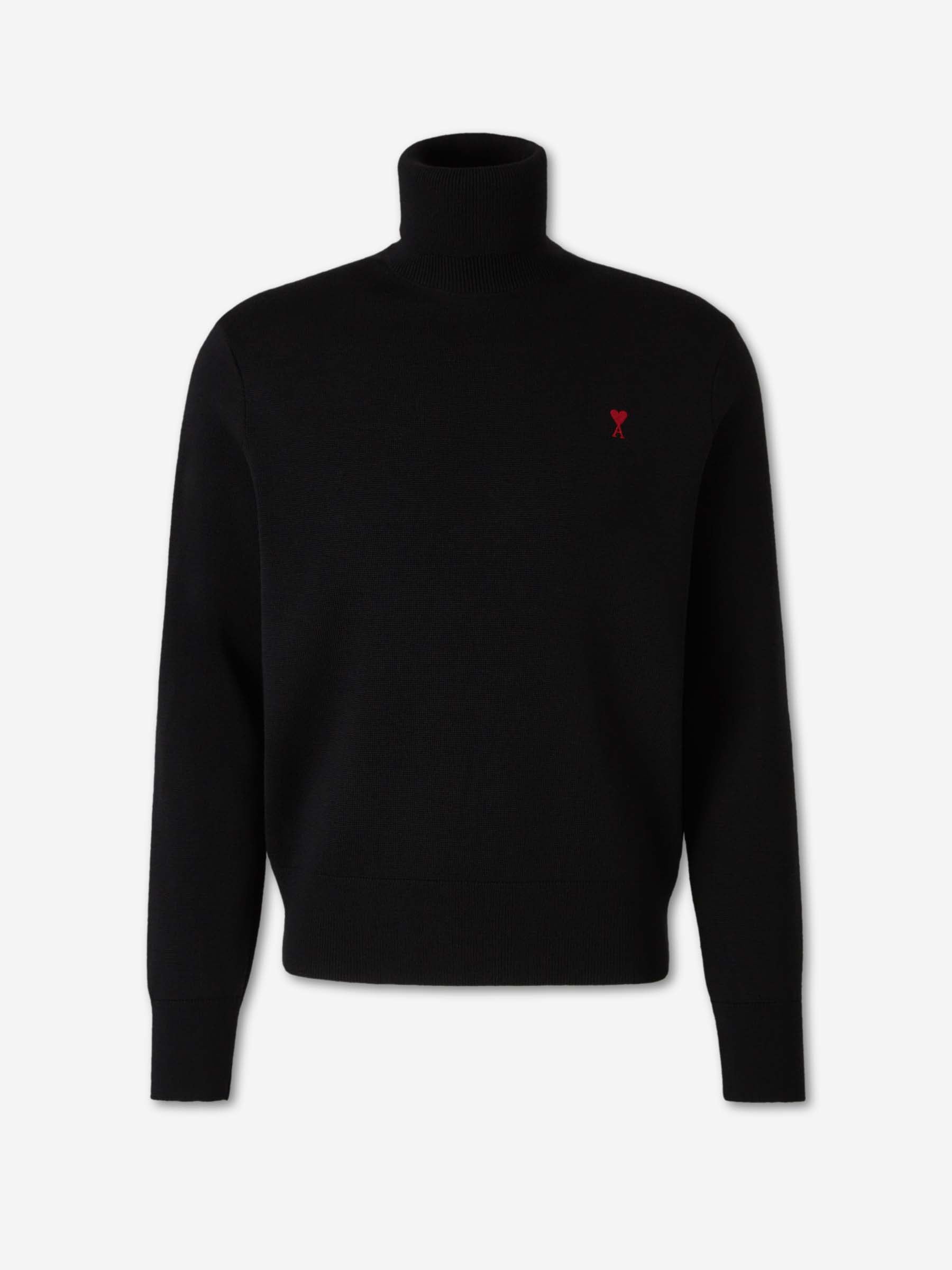 Ami Paris Hombre Barcelona Jersey Cuello Alto color Negro sku 542-002612 01 - Foto 1