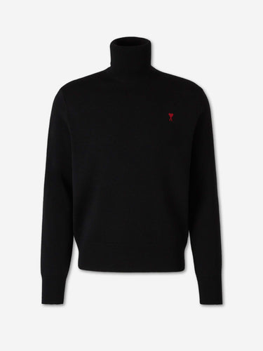 Ami Paris Hombre Barcelona Jersey Cuello Alto color Negro sku 542-002612 01 - Foto 1