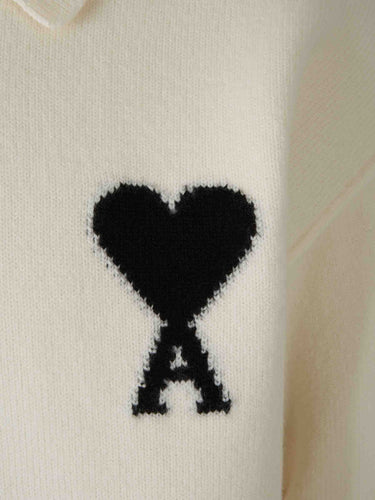 Ami Paris Hombre Barcelona Jersey Cuello Polo color Marfil sku 542-002615 01 - Foto 4