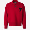 Ami Paris Hombre Barcelona Jersey Cuello Polo color Rojo sku 542-002615 02 - Foto 1