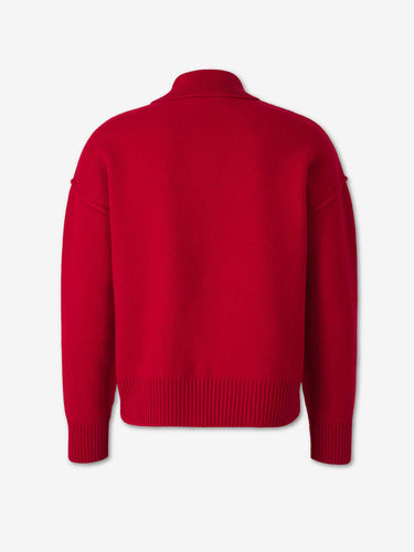 Ami Paris Hombre Barcelona Jersey Cuello Polo color Rojo sku 542-002615 02 - Foto 2
