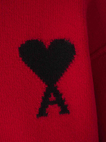 Ami Paris Hombre Barcelona Jersey Cuello Polo color Rojo sku 542-002615 02 - Foto 4