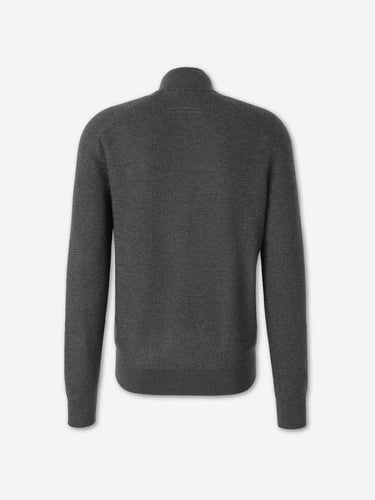 Zegna Hombre Barcelona Cárdigan Cremallera Cashmere Seda color Gris Antracita sku 542-002625 01 - Foto 2