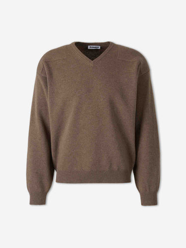Jil Sander Hombre Barcelona Jersey Cullo Pico color Marrón sku 542-002626 01 - Foto 1