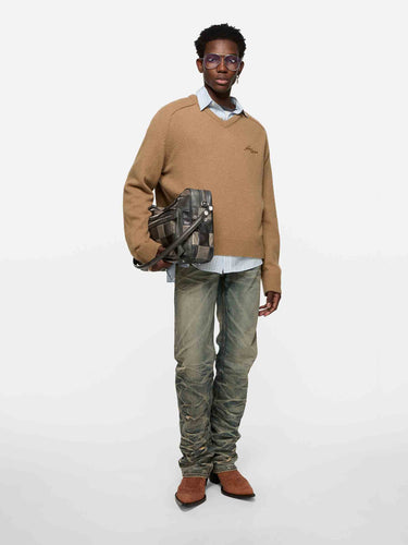 Acne Studios Hombre Barcelona Jersey Cuello Pico color Camel sku 542-002627 01 - Foto 2